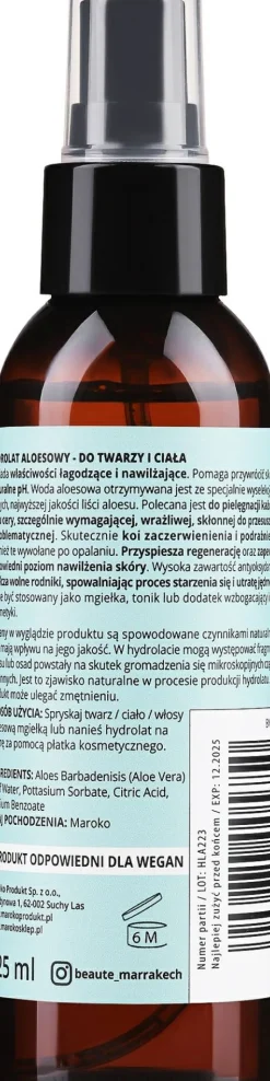 Natürliches Aloe-Wasser für das Gesicht