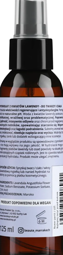 Natürliches feuchtigkeitsspendendes Lavendelwasser für das Gesicht und Körper