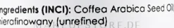 Natürliches Öl mit grünem Kaffee