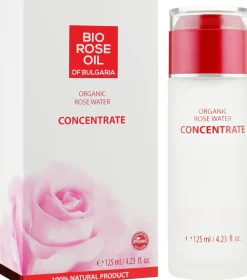 Organisches Rosenwasser für Gesicht mit Bio Rosenöl