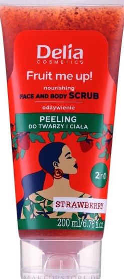 Peeling für Gesicht und Körper mit Erdbeeraroma