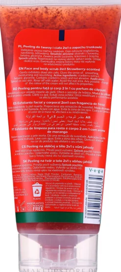 Peeling für Gesicht und Körper mit Erdbeeraroma