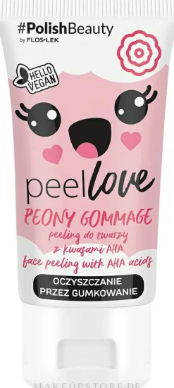 Peeling-Gommage für das Gesicht mit Pfingstrose und AHA-Säuren