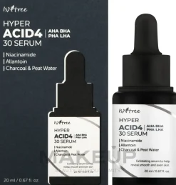 Peelingserum für das Gesicht auf Säurebasis