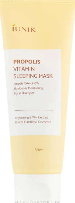 Regenerierende Nachtmaske mit Vitaminen und Propolis für das Gesicht