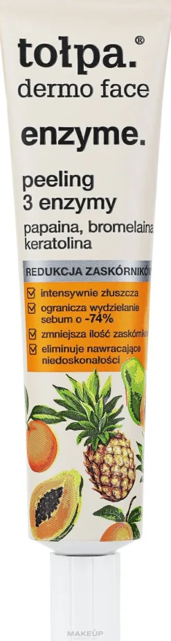 Reinigendes Gesichtspeeling mit Papaya-, Bromelain- und Keratinase-Enzymen
