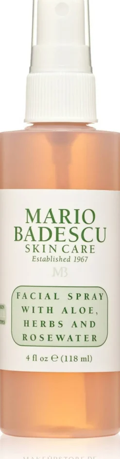 Revitalisierendes und feuchtigkeitsspendendes Gesichtsspray mit Aloe, Kräutern und Rosenwasser