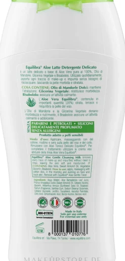 Sanftes Gesichtsreinigungsmilch zum Abschminken mit Aloe Vera