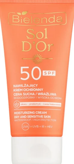 Sonnencreme für das Gesicht für trockene und empfindliche Haut SPF50