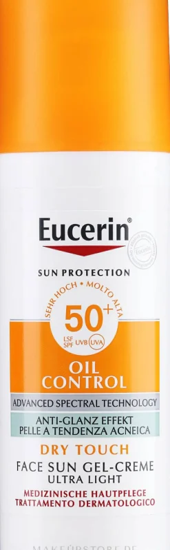 Sonnenschützende Gesichtsgel-Creme für fettige bis Mischhaut mit Anti-Glanz Effekt SPF 50+