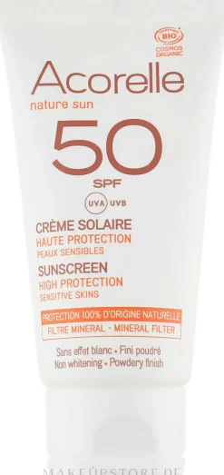 Sonnenschutzcreme für das Gesicht mit Pudereffekt