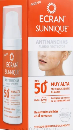 Sonnenschutzfluid für das Gesicht gegen Pigmentflecken SPF 50+