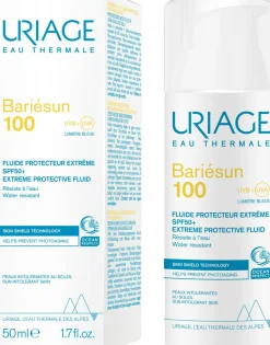 Sonnenschutzfluid für Gesicht, Hals und Dekolleté mit Vitamin C und E und Thermalwasser SPF 50+