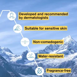 Sonnenschutzfluid für Gesicht, Hals und Dekolleté mit Vitamin C und E und Thermalwasser SPF 50+