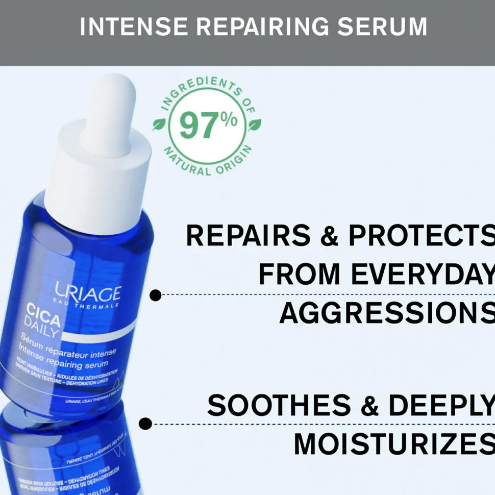 Stärkendes, schützendes und reparierendes Gesichtsserum mit Indischem Wassernabel, Hyaluronsäure und Vitamin B5