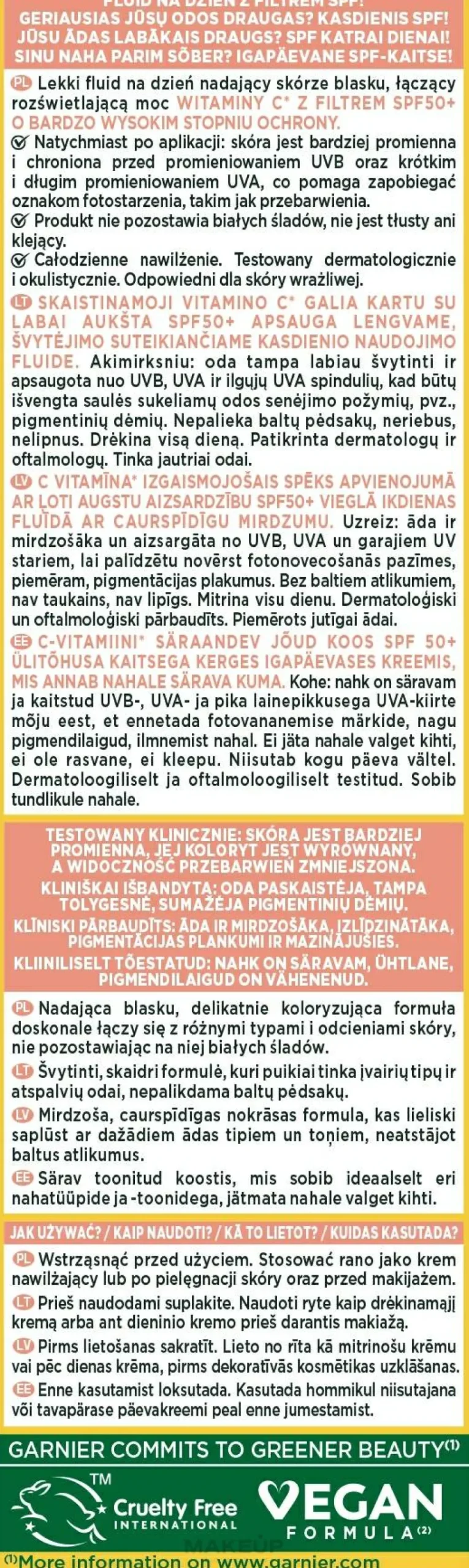 Tages-Sonnenschutzfluid mit Vitamin C für einen strahlenden Teint SPF50+