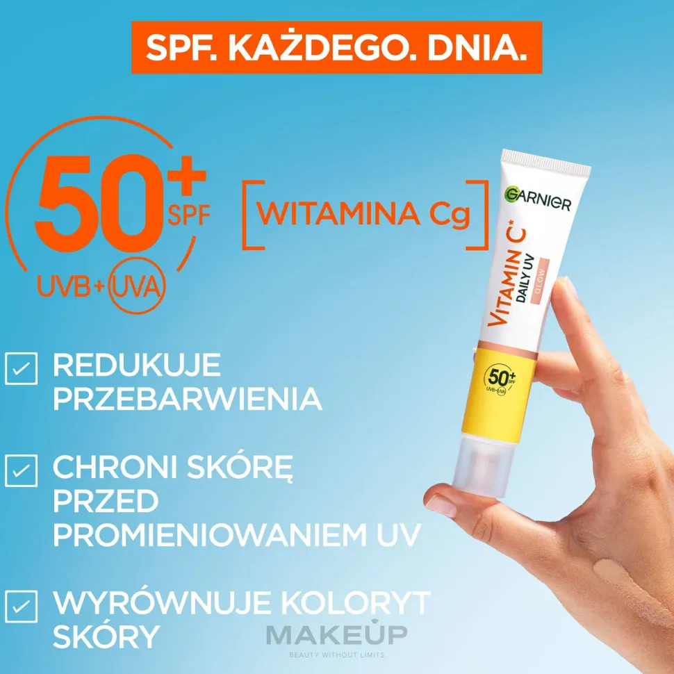 Tages-Sonnenschutzfluid mit Vitamin C für einen strahlenden Teint SPF50+