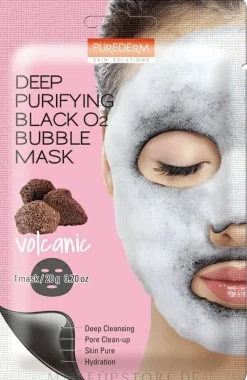 Tiefenreinigende Schaummaske für Gesicht mit Sauerstoff und Vulkanasche