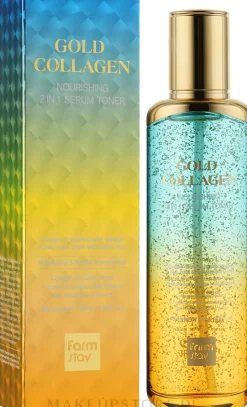 Toner-Serum für das Gesicht mit Kollagen und Gold