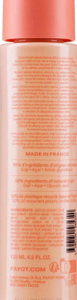 Tonisierende Mikropeeling-Essenz für das Gesicht mit Orangenextrakt und Glykolsäure