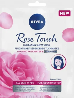 Tuchmaske für das Gesicht mit Hyaluronsäure und Bio-Rosenwasser