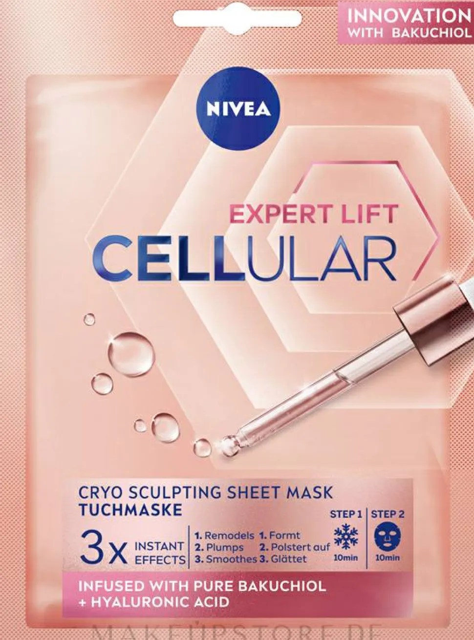 Tuchmaske für das Gesicht mit Hyaluron und Collagen