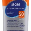 Ultra leichtes Sonnenschutzfluid für das Gesicht Sport SPF 50