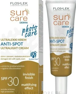 Ultraleichte Sonnenschutzcreme für das Gesicht