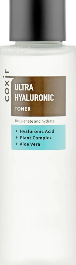 Verjüngendes und feuchtigkeitsspendendes Gesichtstonikum mit Hyaluronsäure, pflanzlichem Komplex und Aloe Vera