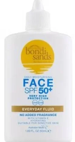Wasserfeste Sonnenpflege-Fluid für das Gesicht SPF50+